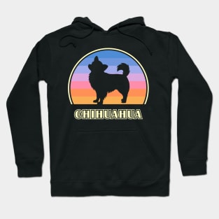 Long Haired Chihuahua Vintage Sunset Dog Hoodie